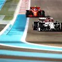 ABU DHABI, UNITED ARAB EMIRATES - DECEMBER 13: Kimi Raikkonen of Finland driving the (7) Alfa Romeo Racing C39 Ferrari during the F1 Grand Prix of Abu Dhabi at Yas Marina Circuit on December 13, 2020 in Abu Dhabi, United Arab Emirates. (Photo by Bryn Lennon/Getty Images)