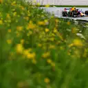 SPIELBERG, AUSTRIA - JULY 03: Alexander Albon of Thailand driving the (23) Aston Martin Red Bull Racing RB16 on track during practice for the F1 Grand Prix of Austria at Red Bull Ring on July 03, 2020 in Spielberg, Austria. (Photo by Clive Mason - Formula 1/Formula 1 via Getty Images)