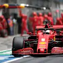 SPIELBERG, AUSTRIA - JULY 04:  Sebastian Vettel of Germany driving the (5) Scuderia Ferrari SF1000 in the pit lane during final practice for the Formula One Grand Prix of Austria at Red Bull Ring on July 04, 2020 in Spielberg, Austria. (Photo by Peter Fox/Getty Images)