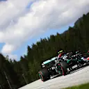 SPIELBERG, AUSTRIA - JULY 04: Valtteri Bottas of Finland driving the (77) Mercedes AMG Petronas F1 Team Mercedes W11 on track during qualifying for the Formula One Grand Prix of Austria at Red Bull Ring on July 04, 2020 in Spielberg, Austria. (Photo by Bryn Lennon/Getty Images)