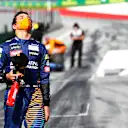 SPIELBERG, AUSTRIA - JULY 05: Third placed Lando Norris of Great Britain and McLaren F1 reacts during the Formula One Grand Prix of Austria at Red Bull Ring on July 05, 2020 in Spielberg, Austria. (Photo by Dan Istitene - Formula 1/Formula 1 via Getty Images)