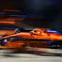 SPIELBERG, AUSTRIA - JULY 05: Carlos Sainz of Spain driving the (55) McLaren F1 Team MCL35 Renault makes a pitstop during the Formula One Grand Prix of Austria at Red Bull Ring on July 05, 2020 in Spielberg, Austria. (Photo by Mario Renzi - Formula 1/Formula 1 via Getty Images)