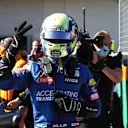 SPIELBERG, AUSTRIA - JULY 05: Third placed Lando Norris of Great Britain and McLaren F1 celebrates in parc ferme during the Formula One Grand Prix of Austria at Red Bull Ring on July 05, 2020 in Spielberg, Austria. (Photo by Mark Thompson/Getty Images)