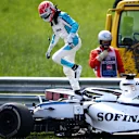 SPIELBERG, AUSTRIA - JULY 05: George Russell of Great Britain driving the (63) Williams Racing FW43 Mercedes retires from the race during the Formula One Grand Prix of Austria at Red Bull Ring on July 05, 2020 in Spielberg, Austria. (Photo by Bryn Lennon/Getty Images)