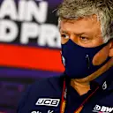 BAHRAIN, BAHRAIN - NOVEMBER 27: Otmar Szafnauer, Team Principal and Chief Executive Officer of Racing Point talks in the Team Principals Press Conference during practice ahead of the F1 Grand Prix of Bahrain at Bahrain International Circuit on November 27, 2020 in Bahrain, Bahrain. (Photo by Andy Hone - Pool/Getty Images)