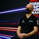 BAHRAIN, BAHRAIN - NOVEMBER 27: Williams Acting Team Principal Simon Roberts talks in the Team Principals Press Conference during practice ahead of the F1 Grand Prix of Bahrain at Bahrain International Circuit on November 27, 2020 in Bahrain, Bahrain. (Photo by Andy Hone - Pool/Getty Images)