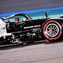 BAHRAIN, BAHRAIN - NOVEMBER 28: Romain Grosjean of France driving the (8) Haas F1 Team VF-20 Ferrari on track during qualifying ahead of the F1 Grand Prix of Bahrain at Bahrain International Circuit on November 28, 2020 in Bahrain, Bahrain. (Photo by Giuseppe Cacace - Pool/Getty Images)