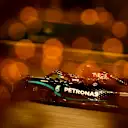 BAHRAIN, BAHRAIN - NOVEMBER 28: Lewis Hamilton of Great Britain driving the (44) Mercedes AMG Petronas F1 Team Mercedes W11 during qualifying ahead of the F1 Grand Prix of Bahrain at Bahrain International Circuit on November 28, 2020 in Bahrain, Bahrain. (Photo by Clive Mason - Formula 1/Formula 1 via Getty Images)