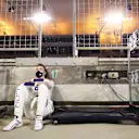 BAHRAIN, BAHRAIN - NOVEMBER 29: Daniil Kvyat of Russia and Scuderia AlphaTauri sits in the Pitlane following a red flag delay during the F1 Grand Prix of Bahrain at Bahrain International Circuit on November 29, 2020 in Bahrain, Bahrain. (Photo by Mark Thompson/Getty Images)