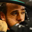 BAHRAIN, BAHRAIN - NOVEMBER 29: Race winner Lewis Hamilton of Great Britain and Mercedes GP stops in parc ferme during the F1 Grand Prix of Bahrain at Bahrain International Circuit on November 29, 2020 in Bahrain, Bahrain. (Photo by Clive Mason - Formula 1/Formula 1 via Getty Images)