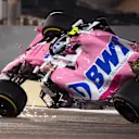 BAHRAIN, BAHRAIN - NOVEMBER 29: Lance Stroll of Canada driving the (18) Racing Point RP20 Mercedes is launched upside down following a crash during the F1 Grand Prix of Bahrain at Bahrain International Circuit on November 29, 2020 in Bahrain, Bahrain. (Photo by Clive Mason - Formula 1/Formula 1 via Getty Images)