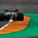 SPA, BELGIUM - AUGUST 28: Valtteri Bottas of Finland driving the (77) Mercedes AMG Petronas F1 Team Mercedes W11 drives during practice for the F1 Grand Prix of Belgium at Circuit de Spa-Francorchamps on August 28, 2020 in Spa, Belgium. (Photo by Rudy Carezzevoli/Getty Images)