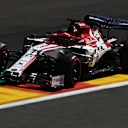 SPA, BELGIUM - AUGUST 29: Kimi Raikkonen of Finland driving the (7) Alfa Romeo Racing C39 Ferrari drives on track during final practice for the F1 Grand Prix of Belgium at Circuit de Spa-Francorchamps on August 29, 2020 in Spa, Belgium. (Photo by Clive Mason - Formula 1/Formula 1 via Getty Images)