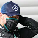 SPA, BELGIUM - AUGUST 29: Second place qualifier Valtteri Bottas of Finland and Mercedes GP looks on in parc ferme during qualifying for the F1 Grand Prix of Belgium at Circuit de Spa-Francorchamps on August 29, 2020 in Spa, Belgium. (Photo by Francois Lenoir/Pool via Getty Images)