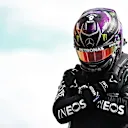 SPA, BELGIUM - AUGUST 29: Pole position qualifier Lewis Hamilton of Great Britain and Mercedes GP celebrates in parc ferme  during qualifying for the F1 Grand Prix of Belgium at Circuit de Spa-Francorchamps on August 29, 2020 in Spa, Belgium. (Photo by Dan Istitene - Formula 1/Formula 1 via Getty Images)