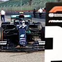 IMOLA, ITALY - OCTOBER 31: Pole position qualifier Valtteri Bottas of Finland driving the (77) Mercedes AMG Petronas F1 Team Mercedes W11 arrives in parc ferme during qualifying ahead of the F1 Grand Prix of Emilia Romagna at Autodromo Enzo e Dino Ferrari on October 31, 2020 in Imola, Italy. (Photo by Luca Bruno - Pool/Getty Images)
