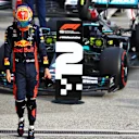 IMOLA, ITALY - NOVEMBER 01: Alexander Albon of Thailand and Red Bull Racing walks in parc ferme during the F1 Grand Prix of Emilia Romagna at Autodromo Enzo e Dino Ferrari on November 01, 2020 in Imola, Italy. (Photo by Mark Thompson/Getty Images)