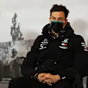 NUERBURG, GERMANY - OCTOBER 09: Mercedes GP Executive Director Toto Wolff talks in the Team Principals Press Conference during practice ahead of the F1 Eifel Grand Prix at Nuerburgring on October 09, 2020 in Nuerburg, Germany. (Photo by Joe Portlock/Getty Images)