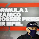 NUERBURG, GERMANY - OCTOBER 09: Scuderia AlphaTauri Team Principal Franz Tost talks in the Team Principals Press Conference during practice ahead of the F1 Eifel Grand Prix at Nuerburgring on October 09, 2020 in Nuerburg, Germany. (Photo by Joe Portlock/Getty Images)