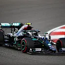 NUERBURG, GERMANY - OCTOBER 10: Valtteri Bottas of Finland driving the (77) Mercedes AMG Petronas F1 Team Mercedes W11 on track during final practice ahead of the F1 Eifel Grand Prix at Nuerburgring on October 10, 2020 in Nuerburg, Germany. (Photo by Bryn Lennon/Getty Images)