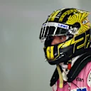 NUERBURG, GERMANY - OCTOBER 10: Nico Hulkenberg of Germany and Racing Point looks on in the garage during qualifying ahead of the F1 Eifel Grand Prix at Nuerburgring on October 10, 2020 in Nuerburg, Germany. (Photo by Peter Fox/Getty Images)