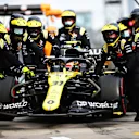 NUERBURG, GERMANY - OCTOBER 11: Esteban Ocon of France driving the (31) Renault Sport Formula One Team RS20 retires from the race during the F1 Eifel Grand Prix at Nuerburgring on October 11, 2020 in Nuerburg, Germany. (Photo by Peter Fox/Getty Images)