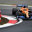 NUERBURG, GERMANY - OCTOBER 11: Carlos Sainz of Spain driving the (55) McLaren F1 Team MCL35 Renault on track during the F1 Eifel Grand Prix at Nuerburgring on October 11, 2020 in Nuerburg, Germany. (Photo by Ina Fassbender - Pool/Getty Images)