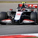 NUERBURG, GERMANY - OCTOBER 11: Kevin Magnussen of Denmark driving the (20) Haas F1 Team VF-20 Ferrari on track during the F1 Eifel Grand Prix at Nuerburgring on October 11, 2020 in Nuerburg, Germany. (Photo by Wolfgang Rattay - Pool/Getty Images)