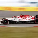 NUERBURG, GERMANY - OCTOBER 11: Antonio Giovinazzi of Italy driving the (99) Alfa Romeo Racing C39 Ferrari on track during the F1 Eifel Grand Prix at Nuerburgring on October 11, 2020 in Nuerburg, Germany. (Photo by Wolfgang Rattay - Pool/Getty Images)