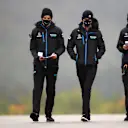 NUERBURG, GERMANY - OCTOBER 08: Nicholas Latifi of Canada and Williams walks the track during previews ahead of the F1 Eifel Grand Prix at Nuerburgring on October 08, 2020 in Nuerburg, Germany. (Photo by Bryn Lennon/Getty Images)