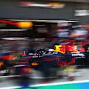 NORTHAMPTON, ENGLAND - JULY 31: Max Verstappen of the Netherlands driving the (33) Aston Martin Red Bull Racing RB16 stops in the Pitlane during practice for the F1 Grand Prix of Great Britain at Silverstone on July 31, 2020 in Northampton, England. (Photo by Mark Thompson/Getty Images,)