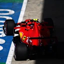 NORTHAMPTON, ENGLAND - AUGUST 01: Charles Leclerc of Monaco driving the (16) Scuderia Ferrari SF1000 drives in the pit lane during qualifying for the F1 Grand Prix of Great Britain at Silverstone on August 01, 2020 in Northampton, England. (Photo by Mario Renzi - Formula 1/Formula 1 via Getty Images)