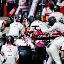 NORTHAMPTON, ENGLAND - AUGUST 02: Kimi Raikkonen of Alfa Romeo and Finland  during the F1 Grand Prix of Great Britain at Silverstone on August 02, 2020 in Northampton, England. (Photo by Peter Fox/Getty Images)