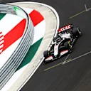 BUDAPEST, HUNGARY - JULY 17: Romain Grosjean of France driving the (8) Haas F1 Team VF-20 Ferrari on track during practice for the F1 Grand Prix of Hungary at Hungaroring on July 17, 2020 in Budapest, Hungary. (Photo by Mark Thompson/Getty Images,)
