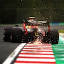 BUDAPEST, HUNGARY - JULY 17: Alexander Albon of Thailand driving the (23) Aston Martin Red Bull Racing RB16 on track during practice for the F1 Grand Prix of Hungary at Hungaroring on July 17, 2020 in Budapest, Hungary. (Photo by Bryn Lennon/Getty Images)