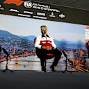 BUDAPEST, HUNGARY - JULY 17: (L-R) James Allison, Technical Director at Mercedes GP, Xevi Pujolar, Head of Track Engineering at Alfa Romeo Racing and Red Bull Racing Head of Car Engineering Paul Monaghan talk in the Team Principals Press Conference during practice for the F1 Grand Prix of Hungary at Hungaroring on July 17, 2020 in Budapest, Hungary. (Photo by Dan Istitene - Formula 1/Formula 1 via Getty Images)