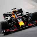 BUDAPEST, HUNGARY - JULY 17: Max Verstappen of the Netherlands driving the (33) Aston Martin Red Bull Racing RB16 on track during practice for the F1 Grand Prix of Hungary at Hungaroring on July 17, 2020 in Budapest, Hungary. (Photo by Leonhard Foeger/Pool via Getty Images)