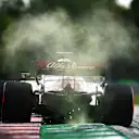 BUDAPEST, HUNGARY - JULY 18: Kimi Raikkonen of Finland driving the (7) Alfa Romeo Racing C39 Ferrari during qualifying for the F1 Grand Prix of Hungary at Hungaroring on July 18, 2020 in Budapest, Hungary. (Photo by Clive Mason - Formula 1/Formula 1 via Getty Images)