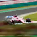 BUDAPEST, HUNGARY - JULY 18: Sergio Perez of Mexico driving the (11) Racing Point RP20 Mercedes  during qualifying for the F1 Grand Prix of Hungary at Hungaroring on July 18, 2020 in Budapest, Hungary. (Photo by Dan Istitene - Formula 1/Formula 1 via Getty Images)