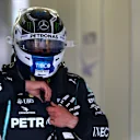 BUDAPEST, HUNGARY - JULY 18: Valtteri Bottas of Finland and Mercedes GP looks on in parc ferme during qualifying for the F1 Grand Prix of Hungary at Hungaroring on July 18, 2020 in Budapest, Hungary. (Photo by Dan Istitene - Formula 1/Formula 1 via Getty Images)
