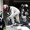 BUDAPEST, HUNGARY - JULY 19: Pierre Gasly of France driving the (10) Scuderia AlphaTauri AT01 Honda retires during the Formula One Grand Prix of Hungary at Hungaroring on July 19, 2020 in Budapest, Hungary. (Photo by Peter Fox/Getty Images)