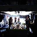 MONZA, ITALY - SEPTEMBER 04: Pierre Gasly of France and Scuderia AlphaTauri waits in the garage during practice for the F1 Grand Prix of Italy at Autodromo di Monza on September 04, 2020 in Monza, Italy. (Photo by Peter Fox/Getty Images)