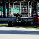 MONZA, ITALY - SEPTEMBER 05: Daniel Ricciardo of Australia and Renault Sport F1 exits his car after breaking down during final practice for the F1 Grand Prix of Italy at Autodromo di Monza on September 05, 2020 in Monza, Italy. (Photo by Luca Bruno - Pool/Getty Images)