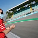 MONZA, ITALY - SEPTEMBER 05: Sebastian Vettel of Germany and Ferrari watches the action during qualifying for the F1 Grand Prix of Italy at Autodromo di Monza on September 05, 2020 in Monza, Italy. (Photo by Miguel Medina -  Pool/Getty Images)