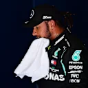MONZA, ITALY - SEPTEMBER 05: Pole position qualifier Lewis Hamilton of Great Britain and Mercedes GP celebrates in parc ferme during qualifying for the F1 Grand Prix of Italy at Autodromo di Monza on September 05, 2020 in Monza, Italy. (Photo by Mario Renzi - Formula 1/Formula 1 via Getty Images)