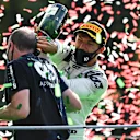 MONZA, ITALY - SEPTEMBER 06: Race winner Pierre Gasly of France and Scuderia AlphaTauri celebrates with Graham Watson, Team Manager of Scuderia AlphaTauri during the F1 Grand Prix of Italy at Autodromo di Monza on September 06, 2020 in Monza, Italy. (Photo by Clive Mason - Formula 1/Formula 1 via Getty Images)