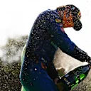 MONZA, ITALY - SEPTEMBER 06: Second placed Carlos Sainz of Spain and McLaren F1 celebrates on the podium during the F1 Grand Prix of Italy at Autodromo di Monza on September 06, 2020 in Monza, Italy. (Photo by Mario Renzi - Formula 1/Formula 1 via Getty Images)