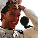 MONZA, ITALY - SEPTEMBER 06: Race winner Pierre Gasly of France and Scuderia AlphaTauri celebrates in parc ferme during the F1 Grand Prix of Italy at Autodromo di Monza on September 06, 2020 in Monza, Italy. (Photo by Dan Istitene - Formula 1/Formula 1 via Getty Images)