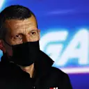 PORTIMAO, PORTUGAL - OCTOBER 23: Haas F1 Team Principal Guenther Steiner looks on in the Team Principals Press Conference during practice ahead of the F1 Grand Prix of Portugal at Autodromo Internacional do Algarve on October 23, 2020 in Portimao, Portugal. (Photo by Dan Istitene - Formula 1/Formula 1 via Getty Images)