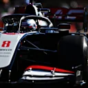 PORTIMAO, PORTUGAL - OCTOBER 23: Romain Grosjean of France driving the (8) Haas F1 Team VF-20 Ferrari drives in the Pitlane during practice ahead of the F1 Grand Prix of Portugal at Autodromo Internacional do Algarve on October 23, 2020 in Portimao, Portugal. (Photo by Peter Fox/Getty Images)